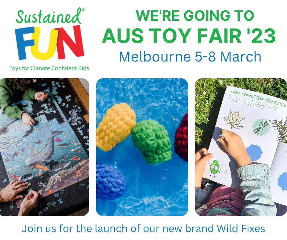 Counting down to the #AustraliaToyFair come say hi at Stand MA11. New brand launching: Wild Fixes - showcasing nature's #solutions to #climatechange.

#wildfixes #ecotoys #wstd