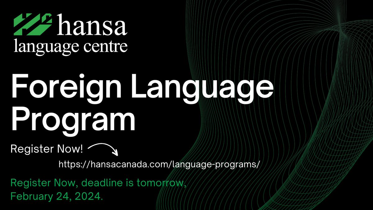 HansaLanguage's tweet image. Let's learn a new language at Hansa!!!
.
hansacanada.com/language-progr…
.
#FrenchInToronto #ArabicInToronto #GermanInToronto #ItalianInToronto #JapaneseInToronto #KoreanInToronto #MandarinInToronto #PortugueseInToronto #RussianInToronto #SpanishInToronto