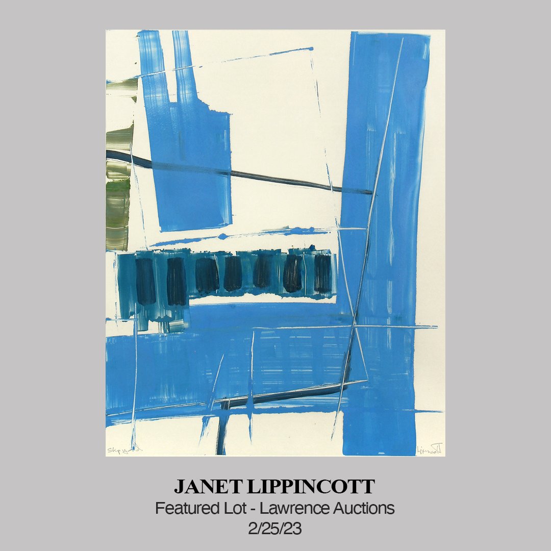 LOT 56 - JANET LIPPINCOTT. Register Now for LAWRENCE AUCTIONS American, European and Southwestern Auction Saturday February 25, 2023 at 12 noon Eastern. CLICK THE LINKTREE LINK IN OUR PROFILE TO VIEW THE AUCTION CATALOG. #artauction #auction #janetlippincott