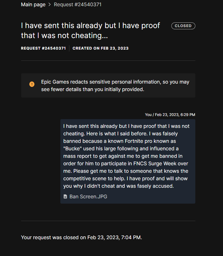 After countless tries I have not gotten a real response from <a href="/EpicGames/">Epic Games Store</a> <a href="/Hogman/">Hogman</a> I have proof of not teaming dm for proof RT FOR AWARENESS