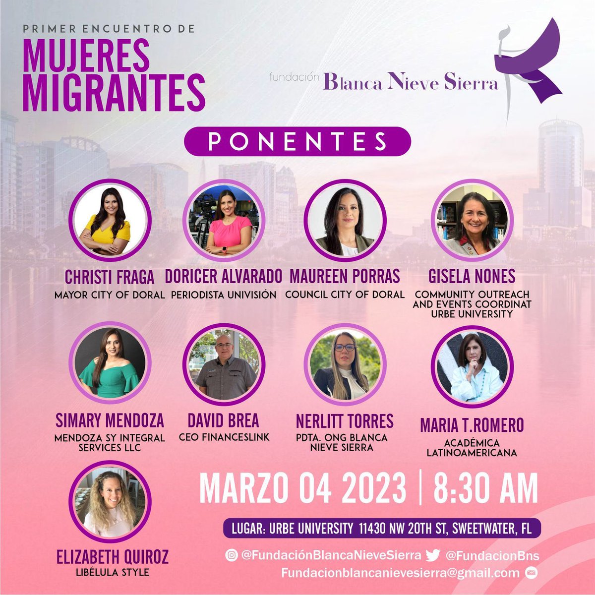 FundacionBNS's tweet photo. La sede de Urbe University será el lugar dónde se llevará a cabo el “Primer Encuentro de Mujeres Migrantes “ el próximo Sábado 04 de Marzo a las 8.30 Am Hora del este. La actividad está enmarcado en el Mes Internacional de la Mujer Trabajadora🧵 https://t.co/OJMXLrmqYo