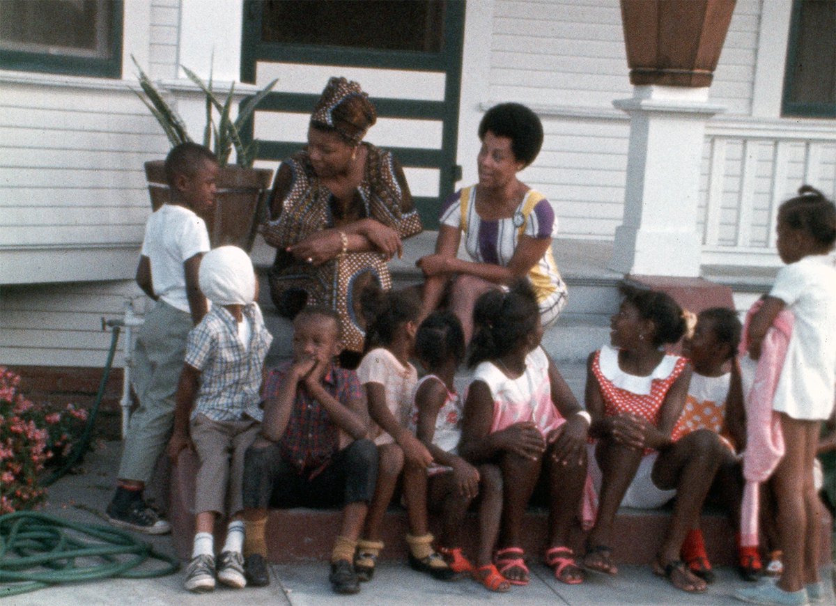 sfstatelibrary's tweet photo. As we celebrate #BlackHistoryMonth, here's some stills from Dr. Maya
Angelou’s series “Blacks, Blues, Black!” which was recently re-scanned in 4K by the
Bay Area Television Archive at #jpllibrary. The series ran on @KQED in 1968 and can be watched at https://t.co/MhUVagthpy. https://t.co/3C3RaIVgBd