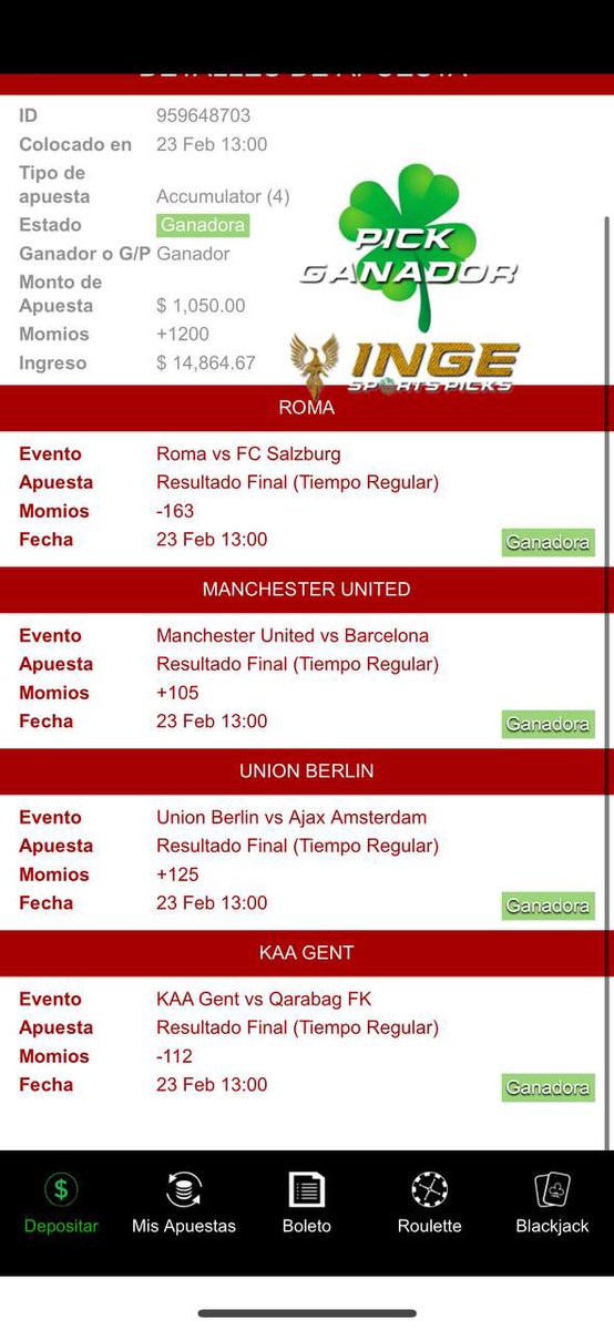 Voy a rifar $564.67 al llegar a 257 interacciones vía transfer en hot 

Y jugaré $4,300 en #Santos #Toluca 
Iniciando RUSH 🏃🏻‍♂️ 💨 

t.me/+e4bm6McKRwA2Y…

Es todo 🔥
#GamblingTwitter #Ingesportspicks ♥️🔂♥️🔂♥️🔂♥️🔂♥️🔂♥️🔂♥️