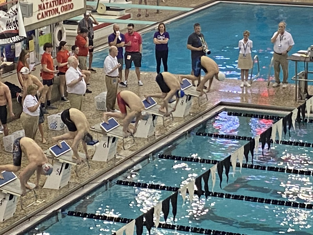 Nathan Reigle qualifies for the OHSAA finals in his second event! 100 free!  So happy for you! Great day to be an EAGLE!