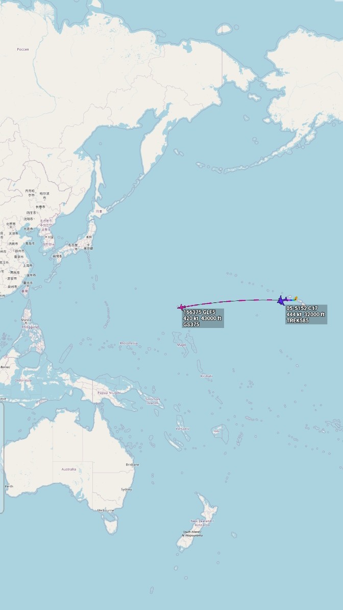Oceanworldfree's tweet photo. 🇺🇲USN GS375 166375 #AE10C2
🇺🇲USAF TREK585 05-5152 #AE1456

#WakeIsland

Gulfstream Aerospace C-37A
Boeing C-17A Globemaster III https://t.co/talF6T4puI