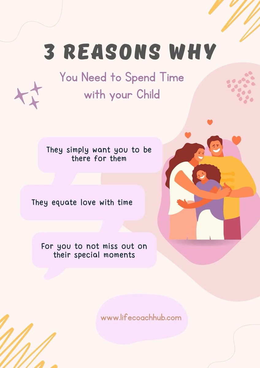 lifecoachhub's tweet image. Spend time with your child. Here are 3 reasons why you have to.

buff.ly/3YHVNTo

#familycoaching #spendtimewithyourkids