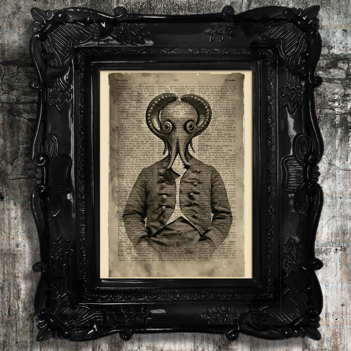 Squid Aquaman Victorian Gothic Art on Vintage Dictionary Page
artcursor.com/products/squid…
#victorian #vintage #gothic #antique #art #antiques #steampunk #victorianstyle #homedecor #victorianhome #vintagestyle #vintagephotography #creepy #bizarre #surreal #dark #gothic #horror #gift