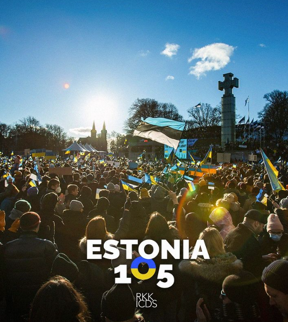 ICDS_Tallinn's tweet photo. 1/ Happy 105th Independence Day to our dear #Estonia! #Eesti105 #SlavaUkraini #WarInUkraine https://t.co/DSYhLCMovA