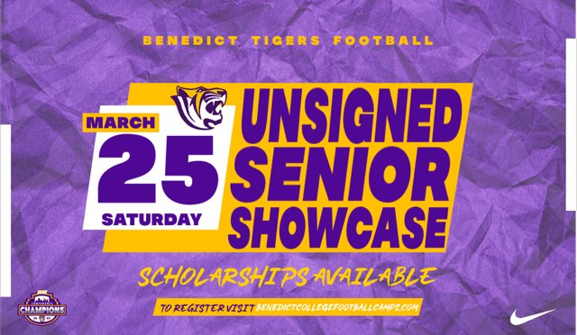 Go Tigers! If you’re in the class of 2023 and want an opportunity this is your moment! The defending Division II HBCU National Champions are looking to add a few more Tigers! Come to The Jungle and shoot your shot! Scholarships available! #CWCW #DigDeep #PayTheFEE #RARE