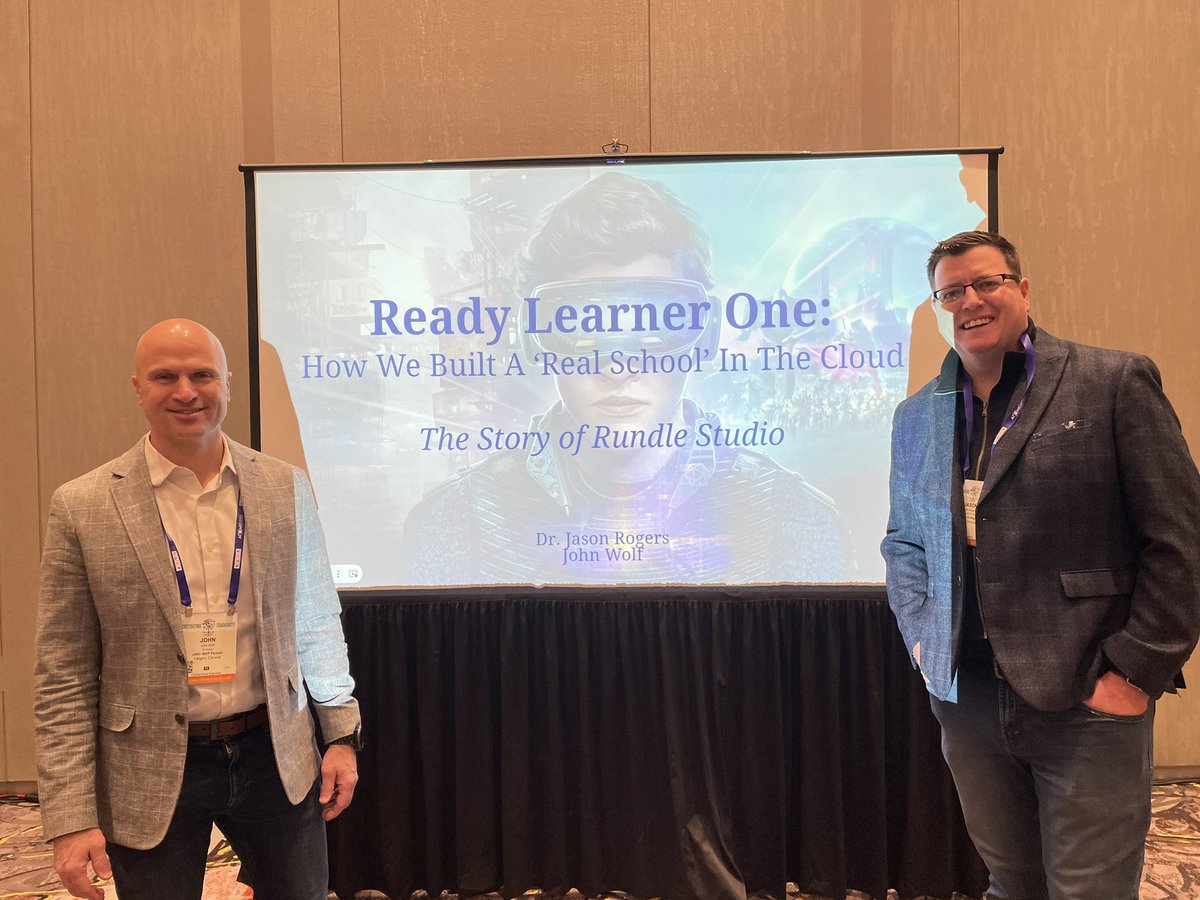 @drjbrogers presenting with @mrwolfrundle on the new online school @RundleStudio at #NAISAC