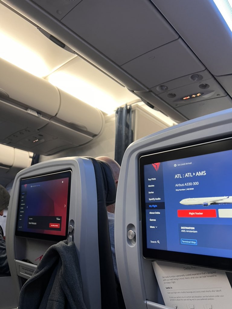 311RN's tweet photo. @Delta On the plane now heading to AMS!! https://t.co/QpW3mT8jdI