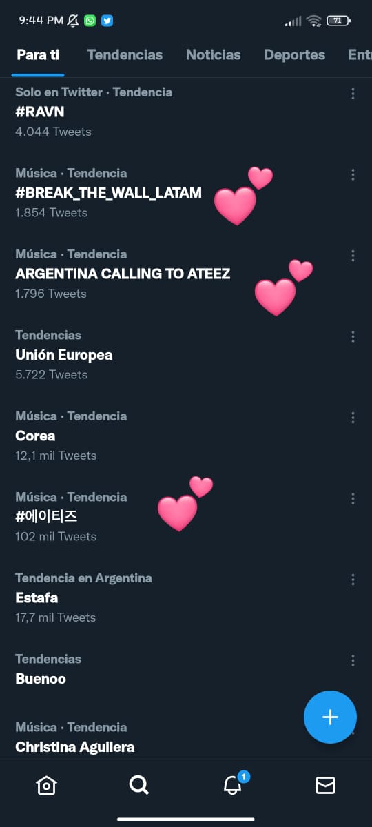 Argenteez1117's tweet photo. Sigamos así Argentinys!!!

Estamos en tendencia

ARGENTINA CALLING TO ATEEZ 
#ATEEZinArgentina
#BREAK_THE_WALL_LATAM 
@ATEEZofficial #ATEEZ #에이티즈

@kqent @dfallaccess @WMais_ @moveconcertsarg @livenationlatam @MovistarArenaAR @_mymusictaste https://t.co/qUdm3IA0GA