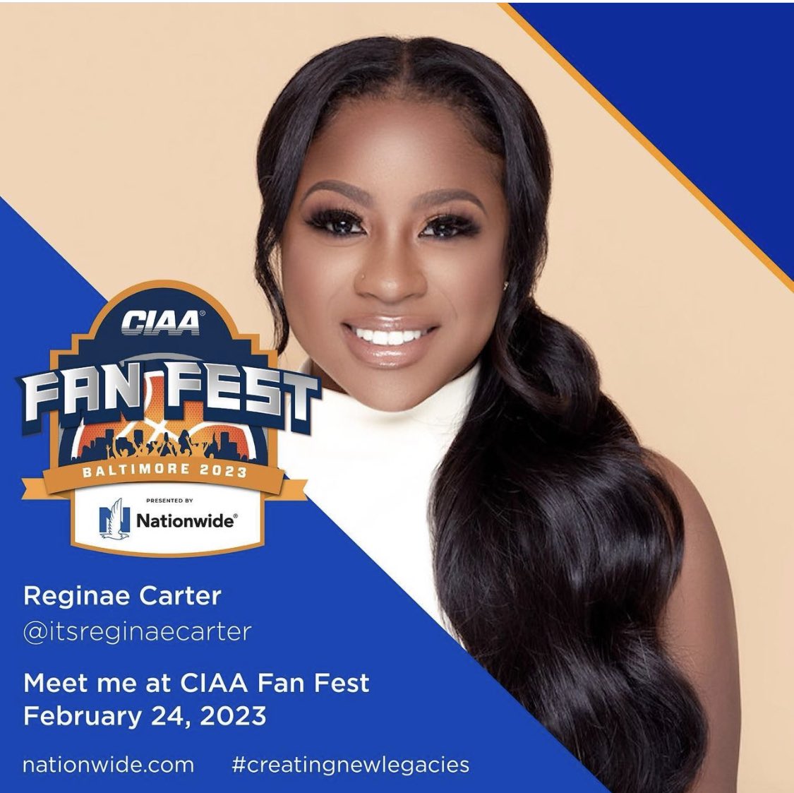 ReginaexSerena's tweet photo. Meet @reginae_carter1 at  the @theciaafanfest for two days of action packed events at the Baltimore convention center. @Nationwide @CIAASports #creatingnewlegacies #nationwidepartner https://t.co/cCYm4082r8