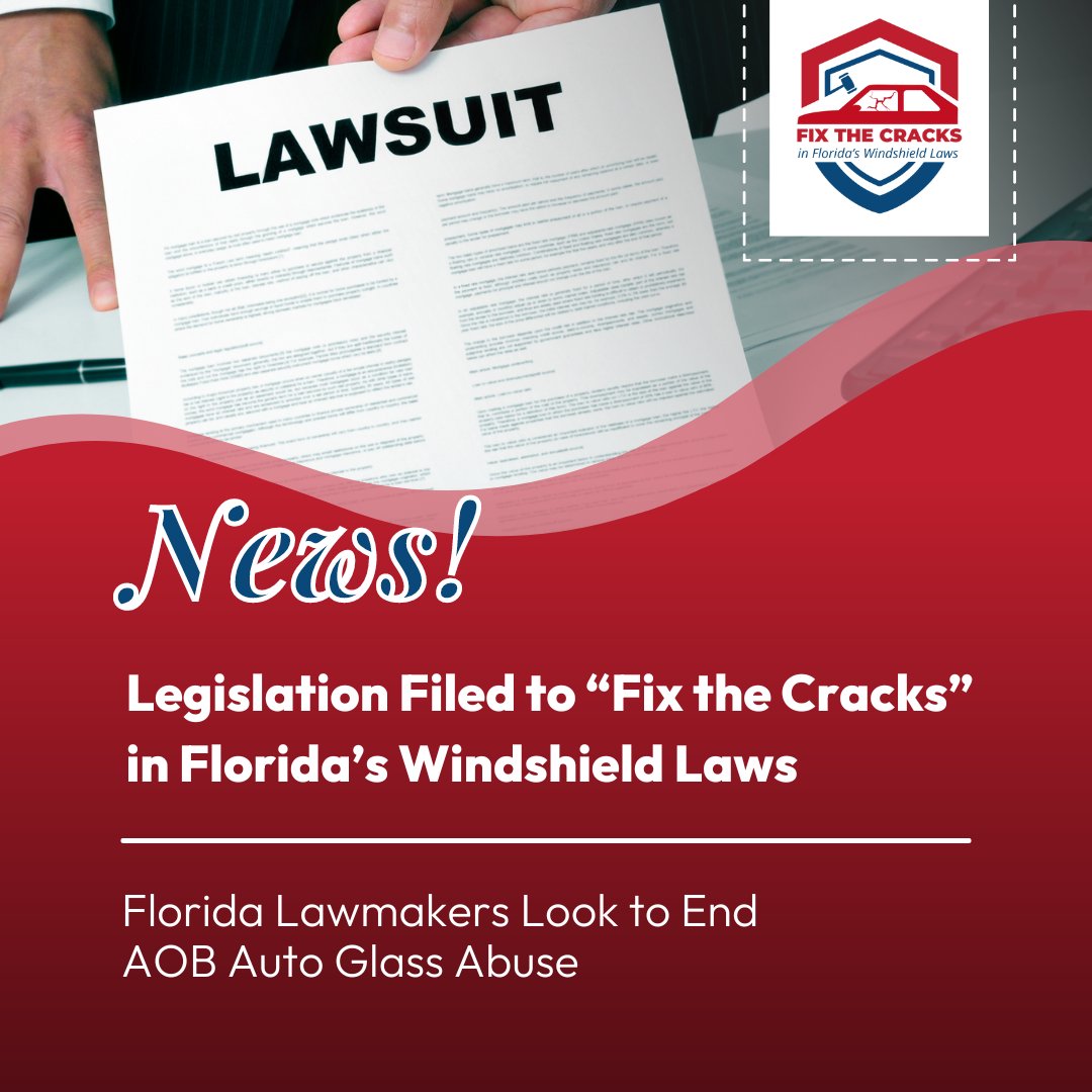 fixthecracksfl's tweet photo. Bills filed by @SenStewart & Rep. @GriffGriffitts would #fixthecracks in FL's auto insurance market, where a law is being exploited by glass repair shops & attorneys: https://t.co/mxkijJMrVD
#FlaPol @PIFFNews @insurancecrime @FLJusticeReform @CPC_FL @NAMIC
@Insurance_Fraud https://t.co/NhC605r3fm
