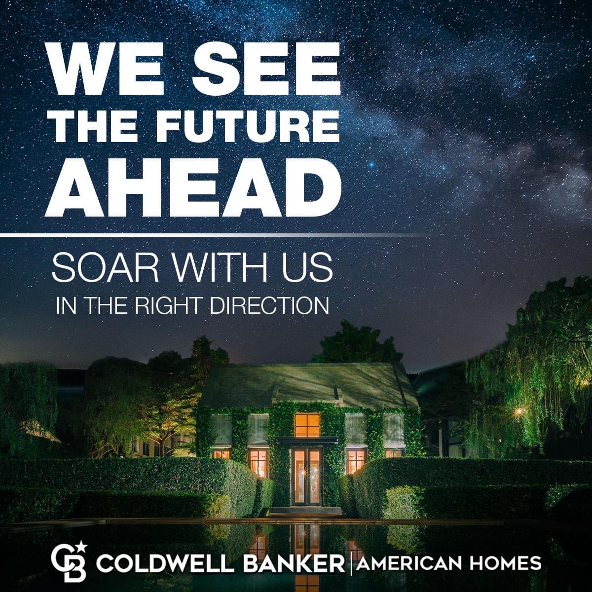 Unlock the door to your dream career and take flight toward a brighter future with us! Let our team guide you in the right direction and help you soar toward your real estate goals. 
#CBAmericanHomes #coldwellbanker #RealEstate #TheFutureIsNow #WeKnowRealEstate #RealEstateGoals