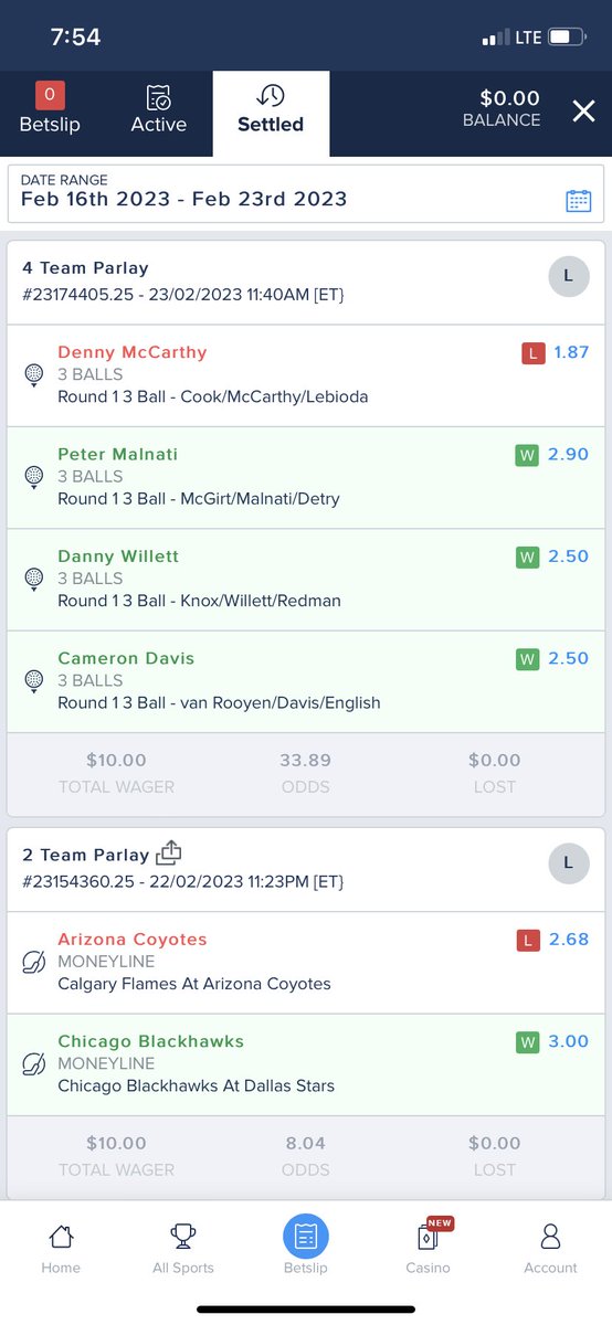 GeickRobert's tweet photo. @FDSportsbook Denny McCarthy should be voided. He withdrew https://t.co/WaOAw6JB1X