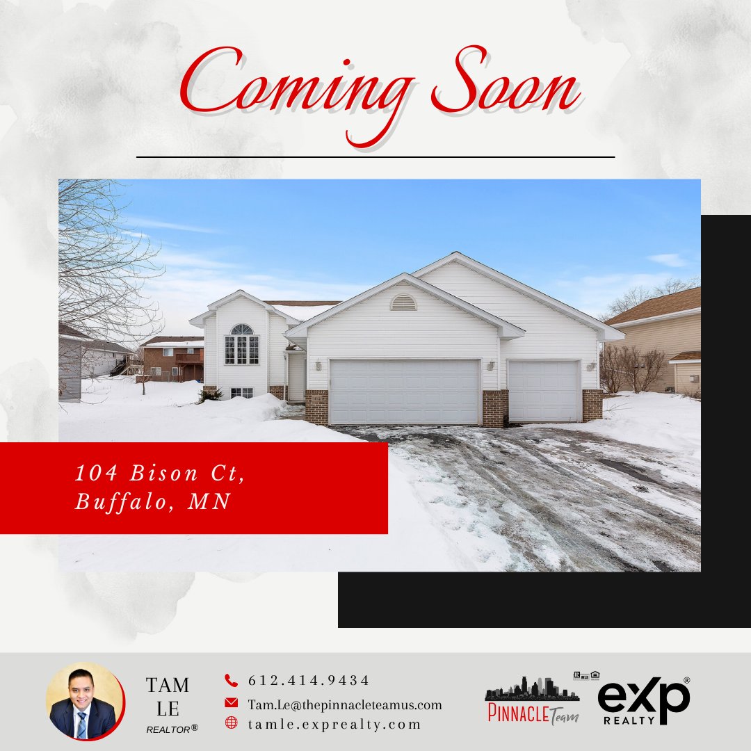 PinnacleTeamUS's tweet image. Coming Soon! Be the first to see it!

#ComingSoonMN #TamLeRealtor #PinnacleTeamMN #EXPRealty #BuffaloMN #LiveOnAcreage