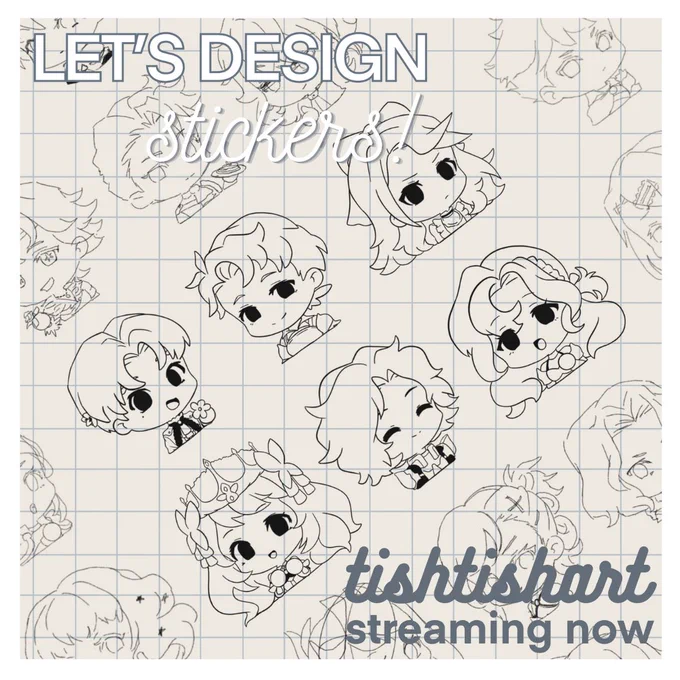 Come watch me work on these adorable FE Engage sticker designs! 
https://t.co/D4fieIbw77 
