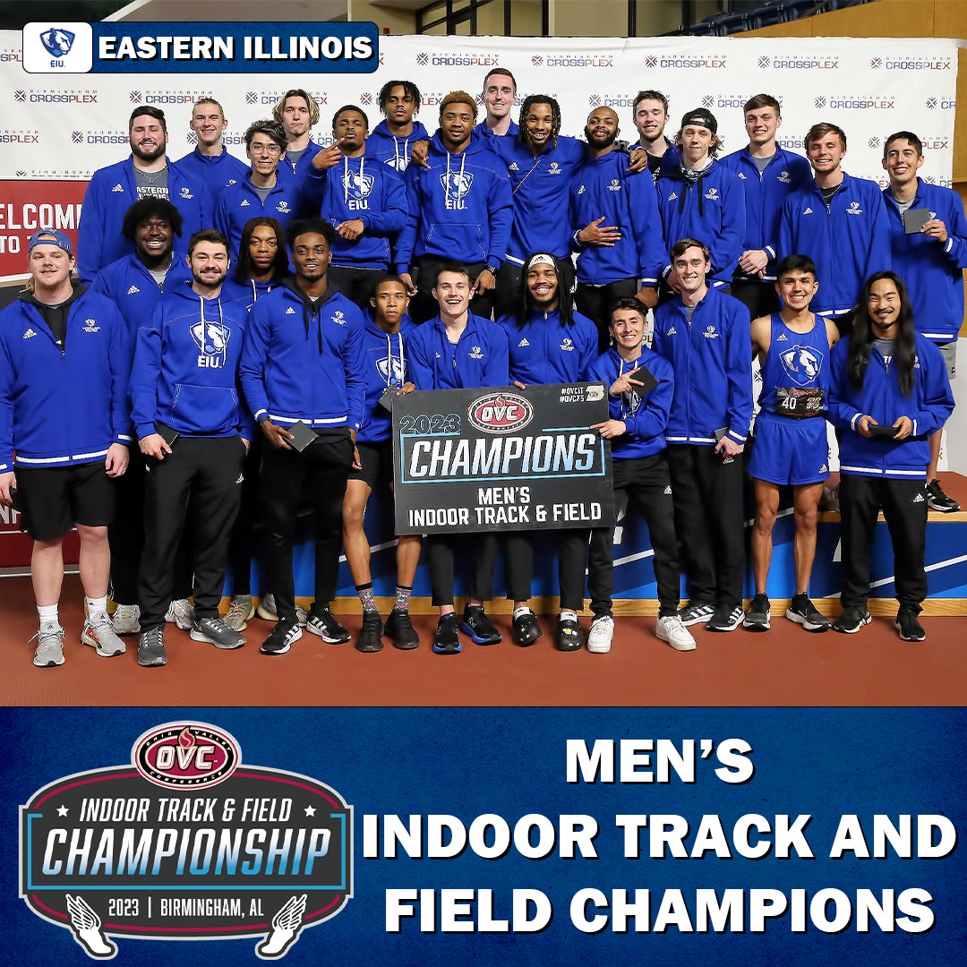 OVCSports's tweet photo. 2023 OVC Men's Indoor Track &amp; Field 𝗖𝗛𝗔𝗠𝗣𝗜𝗢𝗡𝗦 ‼️ 🏆🏆🏆

#OVCit | #OVC75 | #BleedBlue https://t.co/FHRuMBFPj8