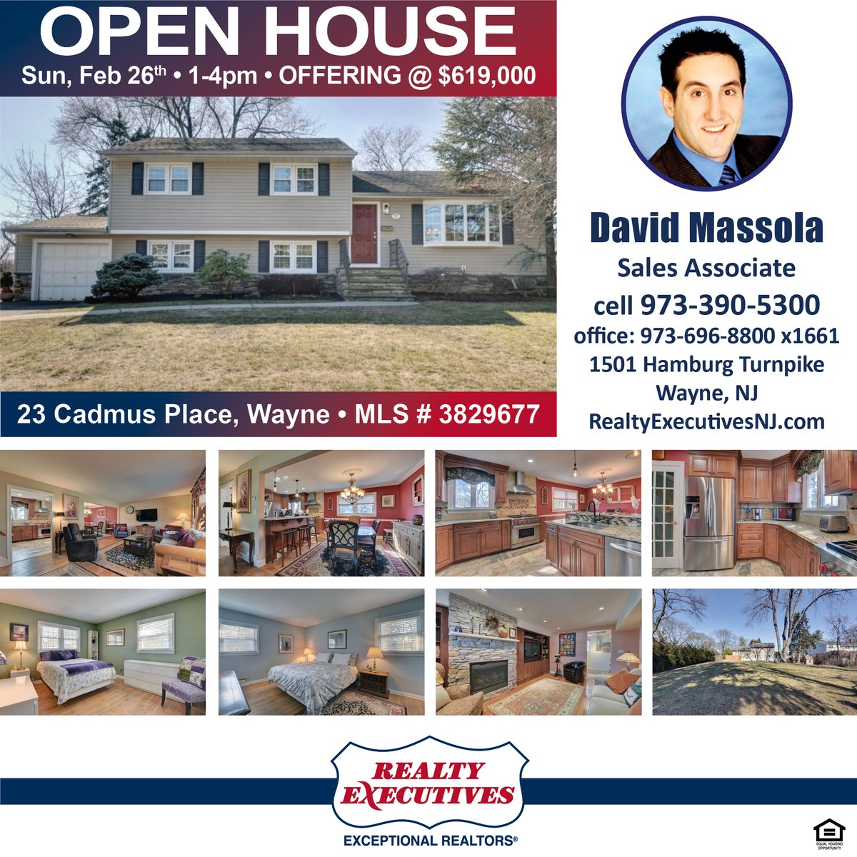 RealtyExecNJ's tweet image. 🤩OPEN HOUSE 📝Sunday, February 26th  ⌚1pm - 4pm  💲619,000 🚗23 Cadmus Place, Wayne, NJ 🏠Gorgeous, updated Split-Level Style Home located in a desirable neighborhood of Wayne! #openhouse #waynenj #chefskitchen #dreamhome #homebuyers #househunters