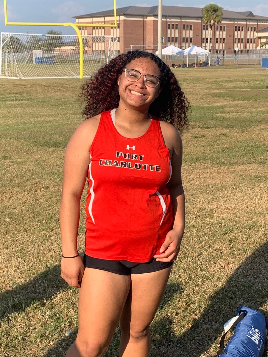 PchsThrowers's tweet photo. Gabrielle Gipson placed 3rd in girls shotput today with a throw of 9.51m at the Charlotte Quad meet. @PirateNationPC https://t.co/FzZP1CfERx