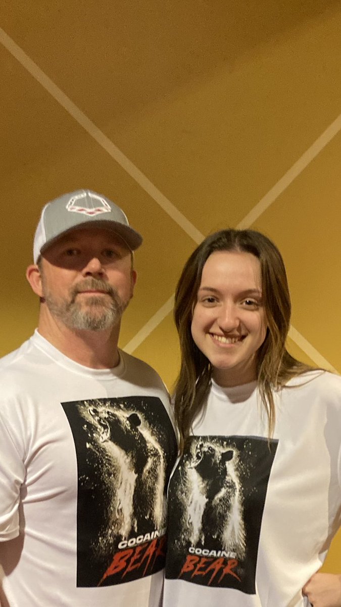 StevenM28021817's tweet photo. #atAMC 
Daughter and I ready for the show!
LFG
@cocainebear $AMC $APE https://t.co/n2qaTS5gRE