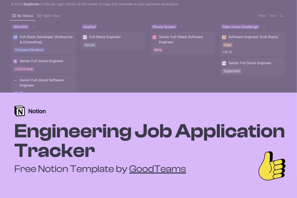 IMO the best marketing is providing free value to the community you serve.

Putting this into practice for goodteams.app by releasing a free Engineering Job Application Tracker template for Notion. 👨🏾‍💻

Try it out here ➡️ goodteams.app/engineering-jo…