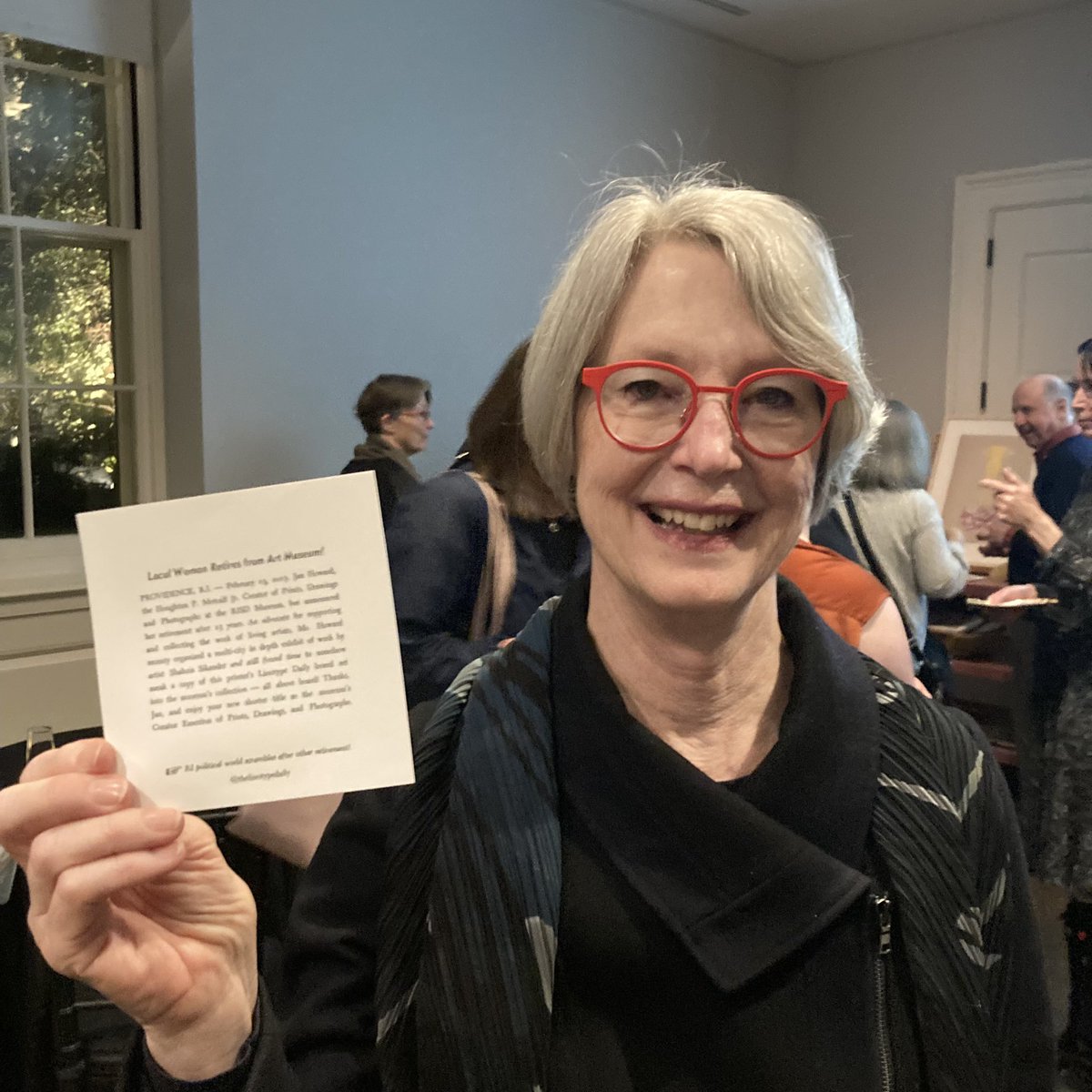 TLinotypist's tweet photo. And in local museum news… Thanks, Jan! #letterpress #Linotype #museumworkers #shahziasikander #janhoward #davidcicilline #prints #typecasting #supportlivingartists Cast in 8pt Electra with Cursive and 12pt Metromedium Italic @shahziasikander @RISDMuseum @risd https://t.co/kptPQ7mZZB
