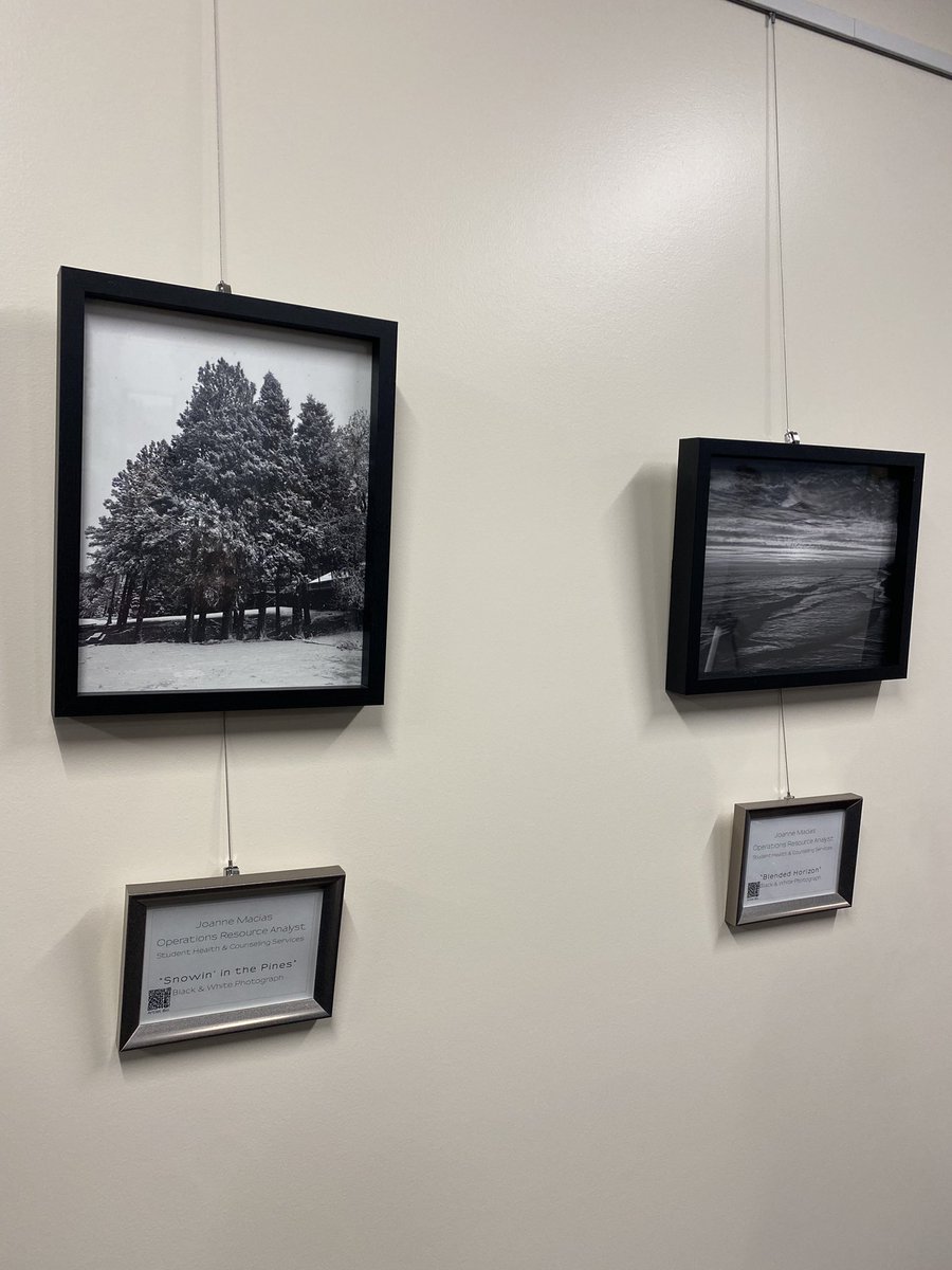 EllenNeufeldt's tweet photo. Be sure to stop by and check out the amazing exhibit of staff artwork - a celebration of the creativity and artistry of five @csusm staff members! https://t.co/hhZBNFF0oc