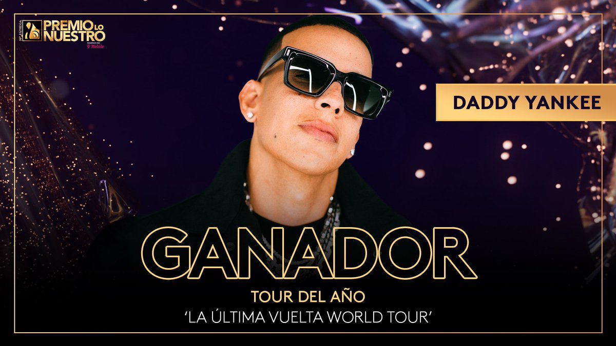 "La Ultima Vuelta World Tour" de <a href="/daddy_yankee/">Daddy Yankee 😀 (DY)</a> gana la categoría  "Tour del año" en Premios Lo Nuestro 2023. #PremioLoNuestro
Congrats boss! 🐐