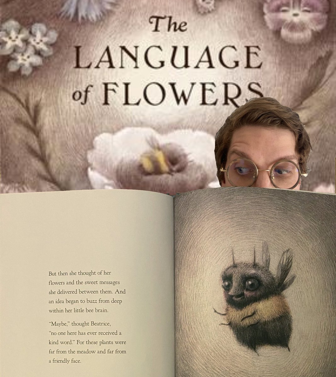 ClassofMrMac's tweet photo. When we need a reminder about "bee-ing" kind, send in this picturebook to the rescue: "The Language of Flowers" by @DenaSeiferling. https://t.co/23Kbax6Shc