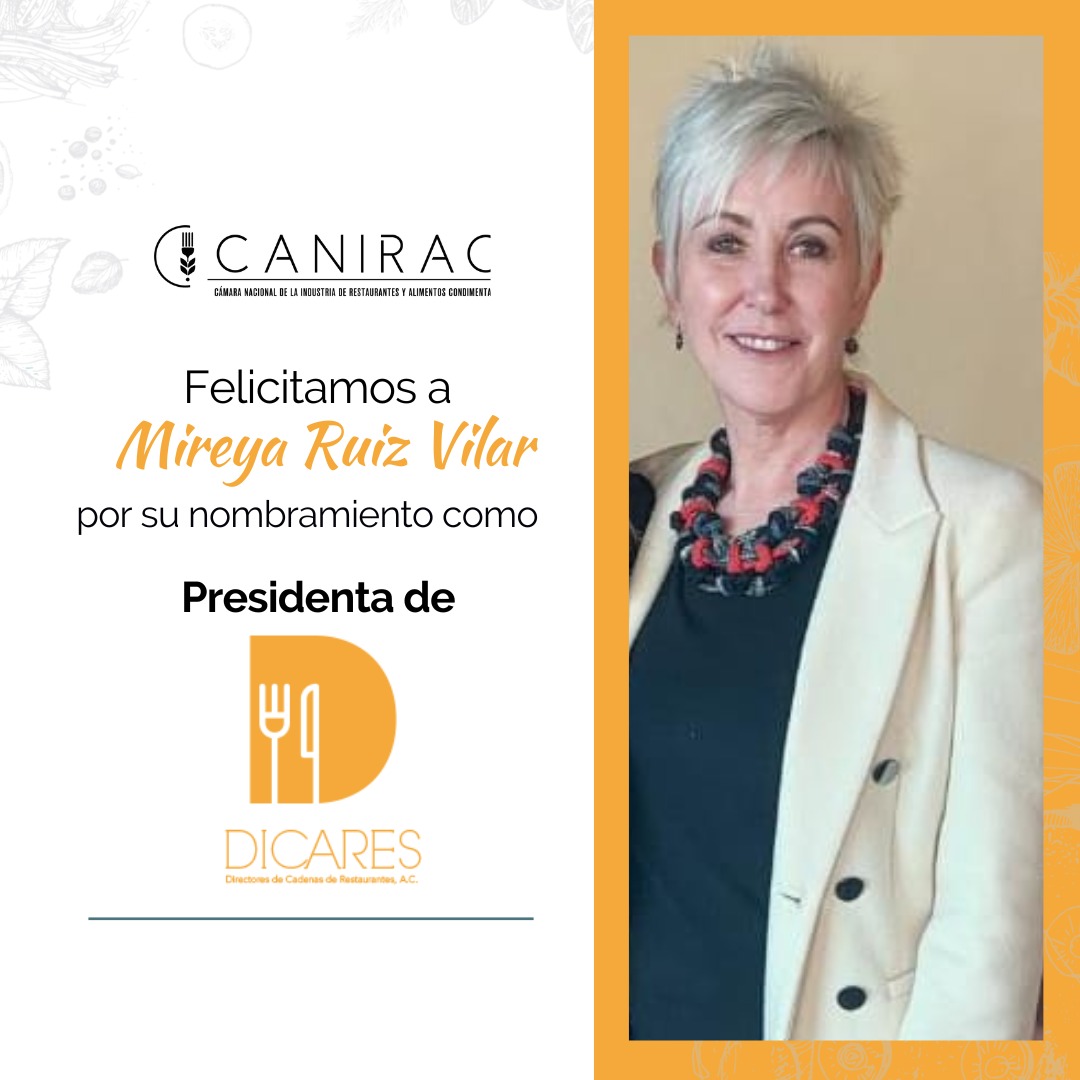 canirac's tweet photo. ✨Felicitamos a Mireya Ruiz, por su nombramiento como presidenta de #DICARES (Directores de Cadenas de Restaurantes, A.C.)

Convirtiéndose en la primera mujer en presidir esta Mesa Directiva.👏 https://t.co/rogMKeqj5e