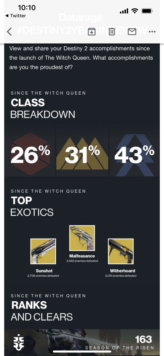 LBastiel's tweet photo. @destinytrack We use malfeasance around these parts https://t.co/FTaBnDF1gB