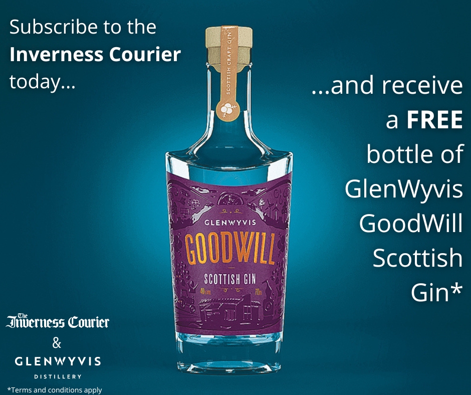 **❗LAST CHANCE❗**

Sign up for a Digital + Annual subscription today and receive: app access, e-edition access, unlimited web access, and a free 70cl bottle of @glenwyvis GoodWill Gin. *

➡️ inverness-courier.co.uk/gin/   

* Terms and Conditions apply.