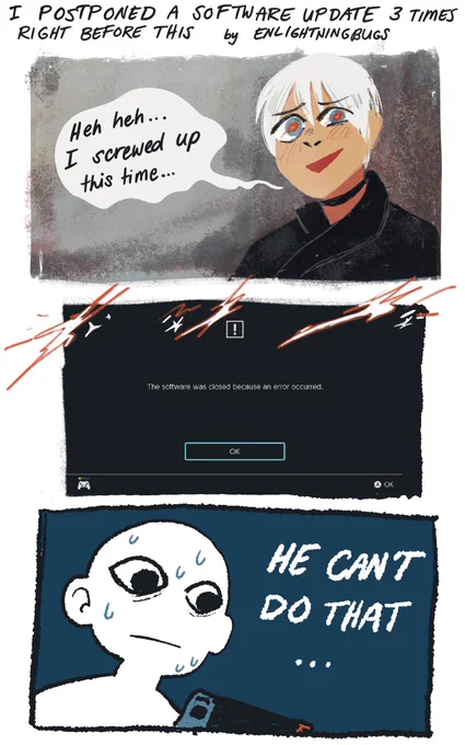 Wooow happy 6th birthday to Nier: Automata!! Here's a comic about the time 9S hacked my switch. Uh, route A spoilers I guess. #NieRAutomata 