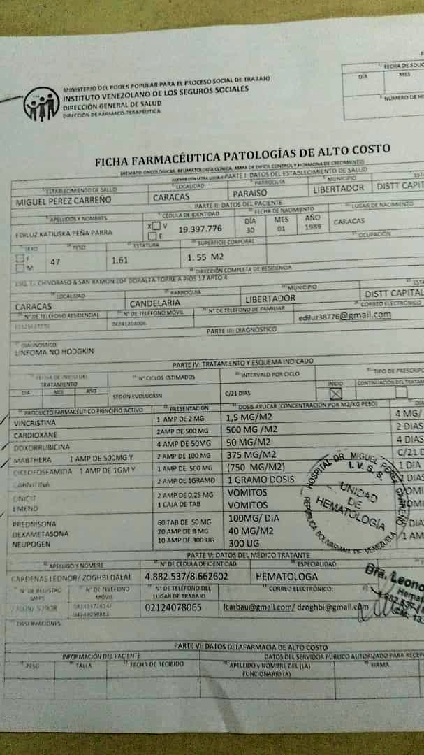 AlexaGomezDos's tweet photo. Buenas noches. Para la paciente Ediluz de 34 años, se busca en calidad de donación cardioxane. Ya el resto de la quimioterapia se consiguió afortunadamente. Solo nos falta ubicar las dos ampollas de 500 mg de cardioxane. Cualquier información pueden contactarme por favor. Gracias https://t.co/1UXcVtSzhX