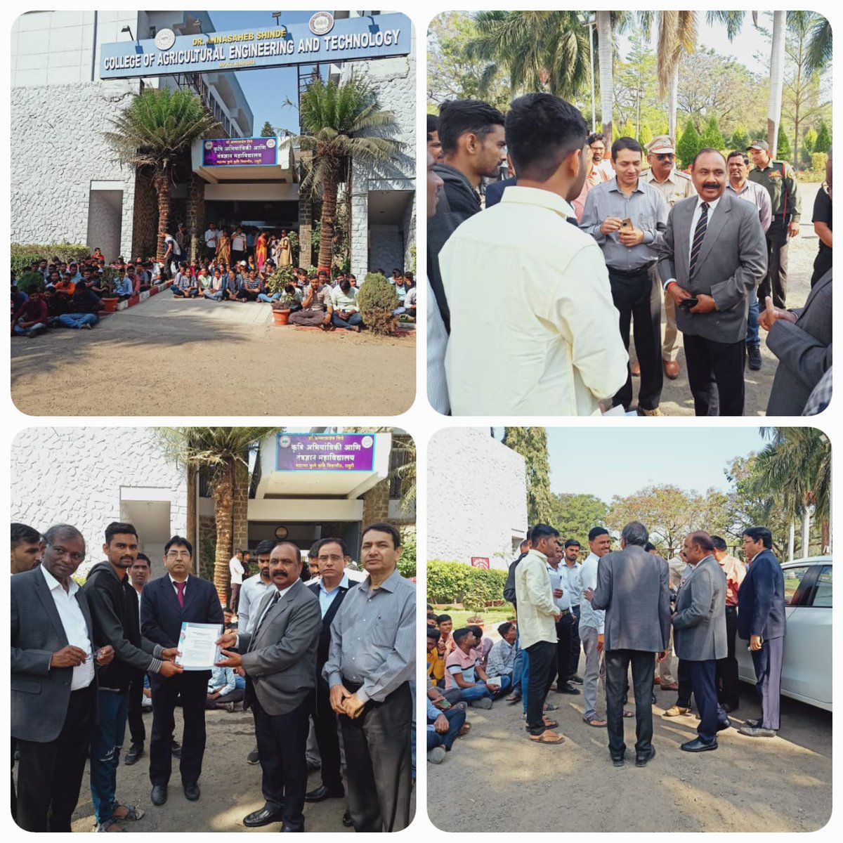 AdityaDarekar76's tweet photo. #JusticeForAgrilEngg Today the agitators met ADG Dr.R.K.Singh of @icarindia and gave a demand letter to establish a separate directorate for agricultural engineering...ADG sir promised to explain everything and inform the higher level authorities and Maharashtra Govt by letter. https://t.co/Ew0MXLZsny