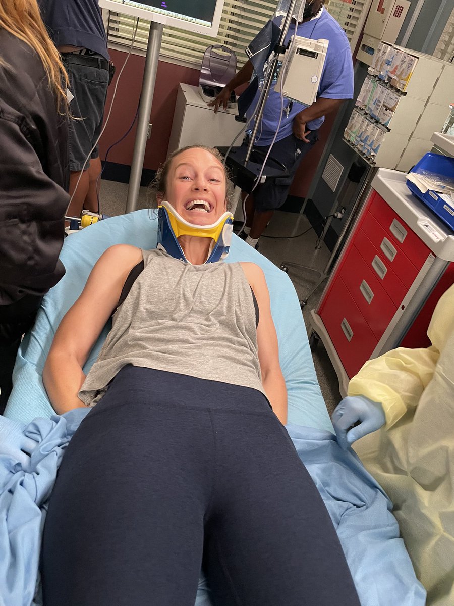 D_SAVRE's tweet photo. I know it seems scary, but at the end of the day I love playing Maya. Even though these c-collars are just as uncomfortable as they look 😷❤️‍🩹 #Station19 #behindthescenes https://t.co/iY8VB1L1Vz