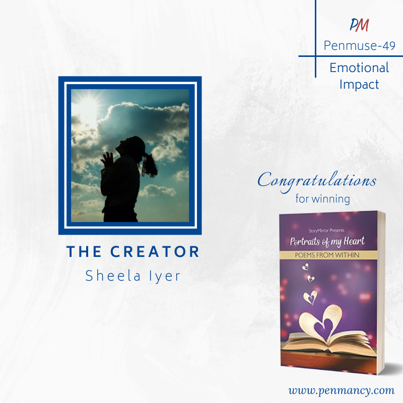 penmancy's tweet photo. RESULTS: #PenMuse-49

Let's congratulate-
✨ Nature Calls by Lakshmi Ajoy [Most poetically Sound]
✨ Frosted Embers by Debashree Basak [Most Well-Versed]
✨ The Creator by Sheela Iyer [Emotional Impact]

They win 'Portraits of my Heart' by Pradnya Surve https://t.co/mwqtQJfORF