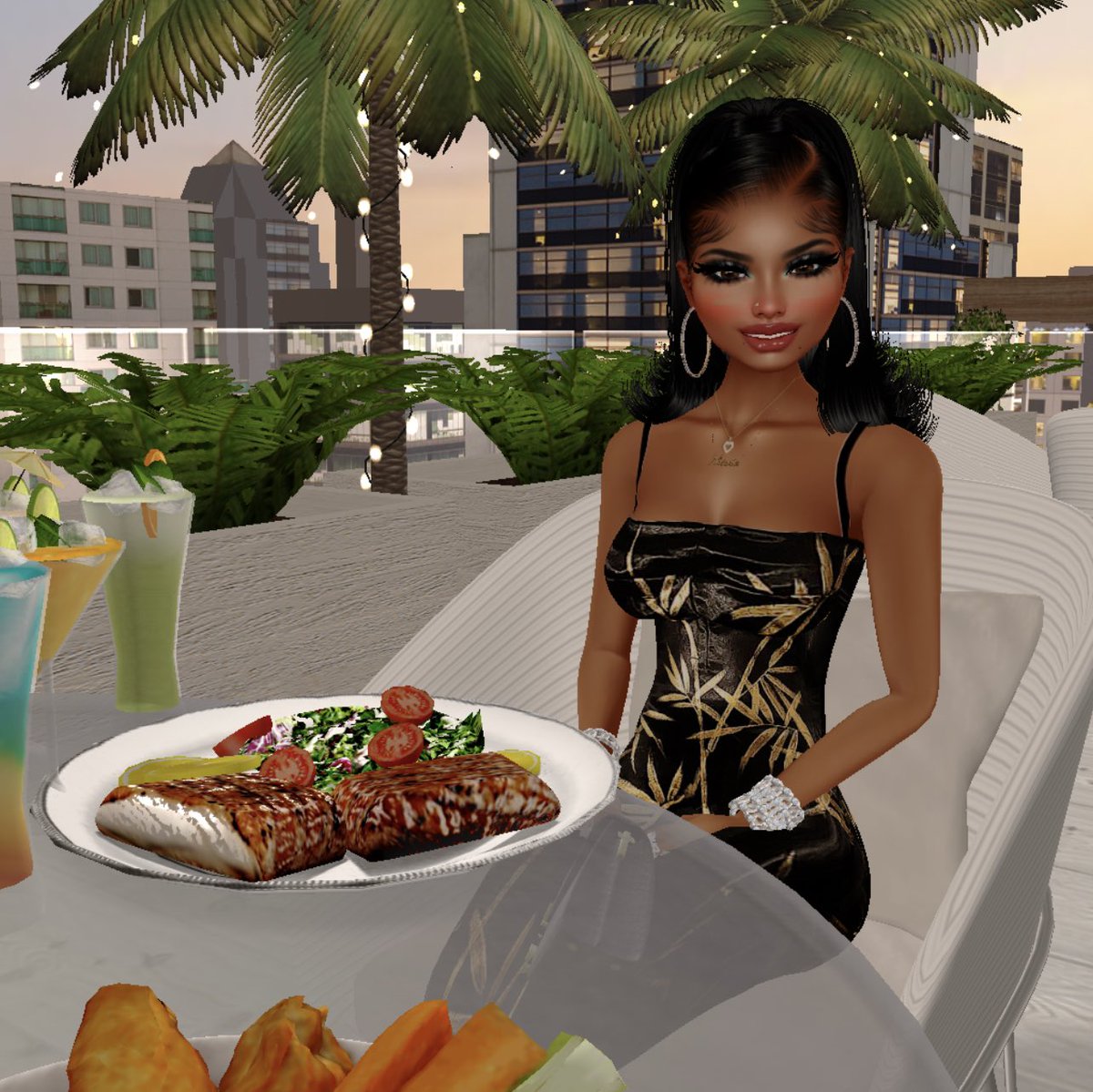 NDolisonIMVU's tweet photo. Such a beautiful, early afternoon we went down to downtown Miami, at this beautiful dining called “Regale At Sunset” it was gorgeous, and it was a beautiful weather night, Damien wanted to treated me so bad after the Grammys, and celebrating my victory on my new album “DayDream”! https://t.co/n4zHMngK5r