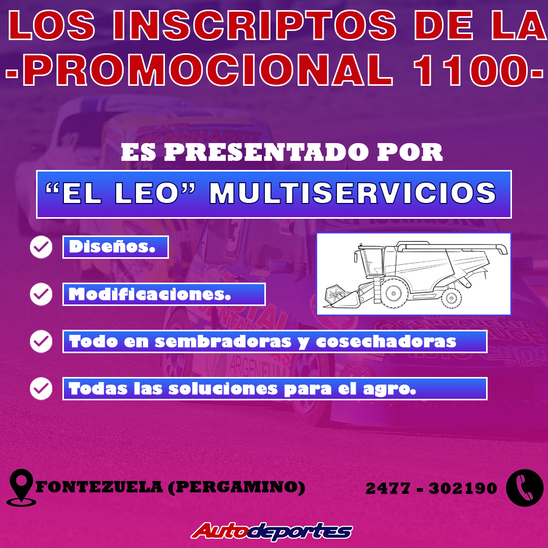 autodeportes's tweet photo. 💥La PROMOCIONAL 1100 pone primera en el "Costanero" de Arrecifes #Fedenor
💢Hasta el momento (noche del jueves) tenemos 12 anotados para ser de la partida este fin de semana https://t.co/aTNbIvD26d