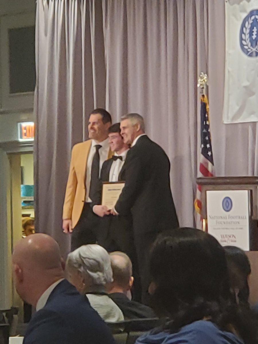 Celebrating Brentwood High School's 2023 Charles W. Hawkins III Scholar-Athlete Award winner Mark Brothers. Great kid and a great teammate! Thanks to the Middle Tn. Chapter of the Natl. Football Foundation for always putting on a great banquet! #GoBruins