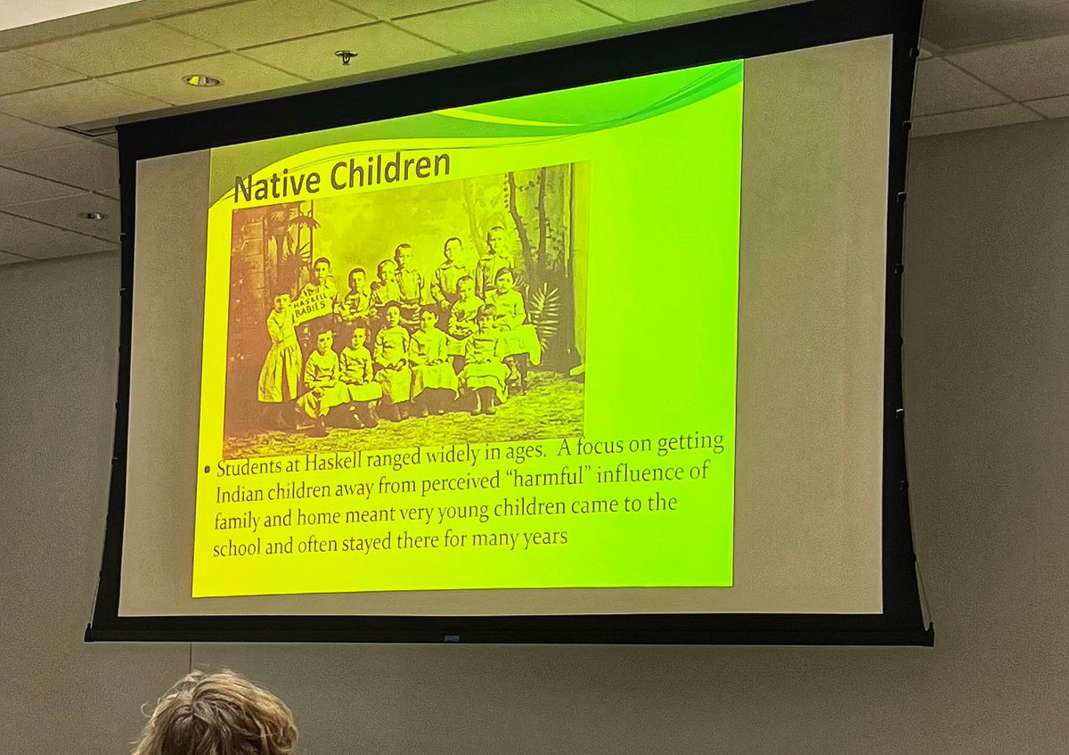 I just attended the @JoCoMuseum’s “A Brief History of Boarding Schools 1870s-1920s” preso by Dr. Eric Anderson, Prof of #Indigenous and American Indian Studies at #HaskellU. The “Away from Home: American Indian Boarding School Stories” exhibit ends 3/18.#NativeAmericans