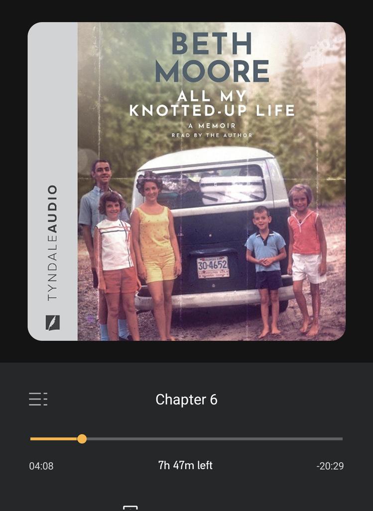 Oh my.... What a delight this is to listen to. I've only just begun, and listening to you paint the picture of your family members is beyond colorful. @BethMooreLPM Thank you for your vulnerability....I know the story gets harder to tell. #AllMyKnottedUpLife