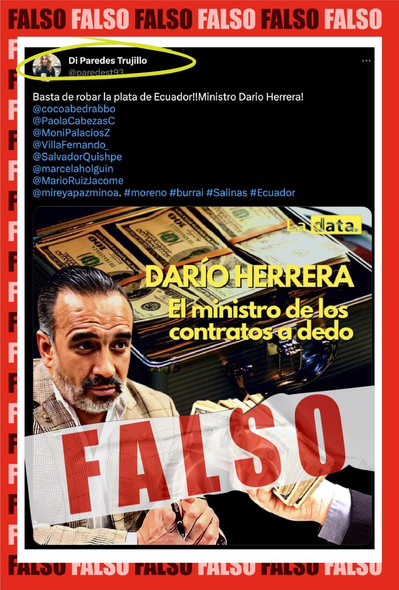 SegcomV's tweet image. Frente a los reiterados intentos por desinformar a la ciudadanía a través de cuentas falsificadas, sobre la gestión del ministro de Obras Públicas, Dario Herrera, solicitamos informarse por medios de fuentes oficiales.