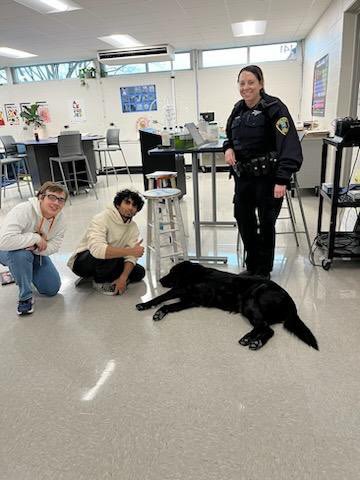 CompassD303's tweet image. Students in the First Responders seminar enjoyed a visit from Charlie the comfort dog on Tuesday &amp;amp; engaged in Stop the Bleed training today while Watercolor Painting students tried their hand at landscape paintings this week. #learnerexperience