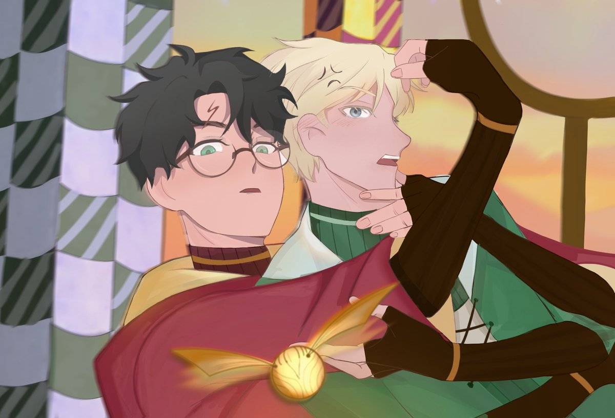 Settle down, Malfoy. Don't think I don't know you did something to my broomstick.#hpdm