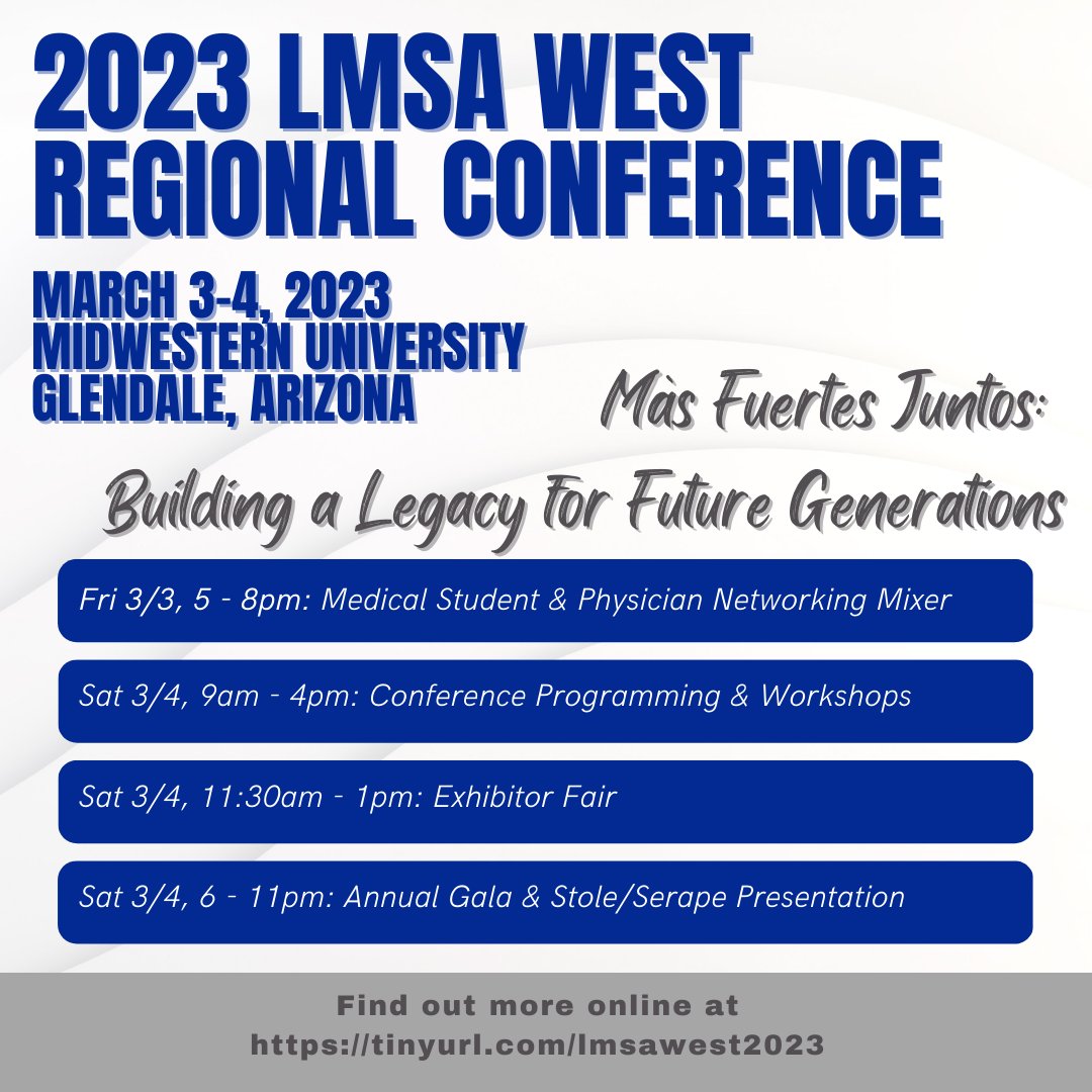 vanenunez__'s tweet photo. We're just a week away from the 2023 LMSA West Regional Conference! We're excited to bring together pre-health students, medical students, and physicians in our biggest event of the year!  Tickets are still available at our conference website: https://t.co/Kvwpc5ZVh4!! https://t.co/tiXSF9ftD6