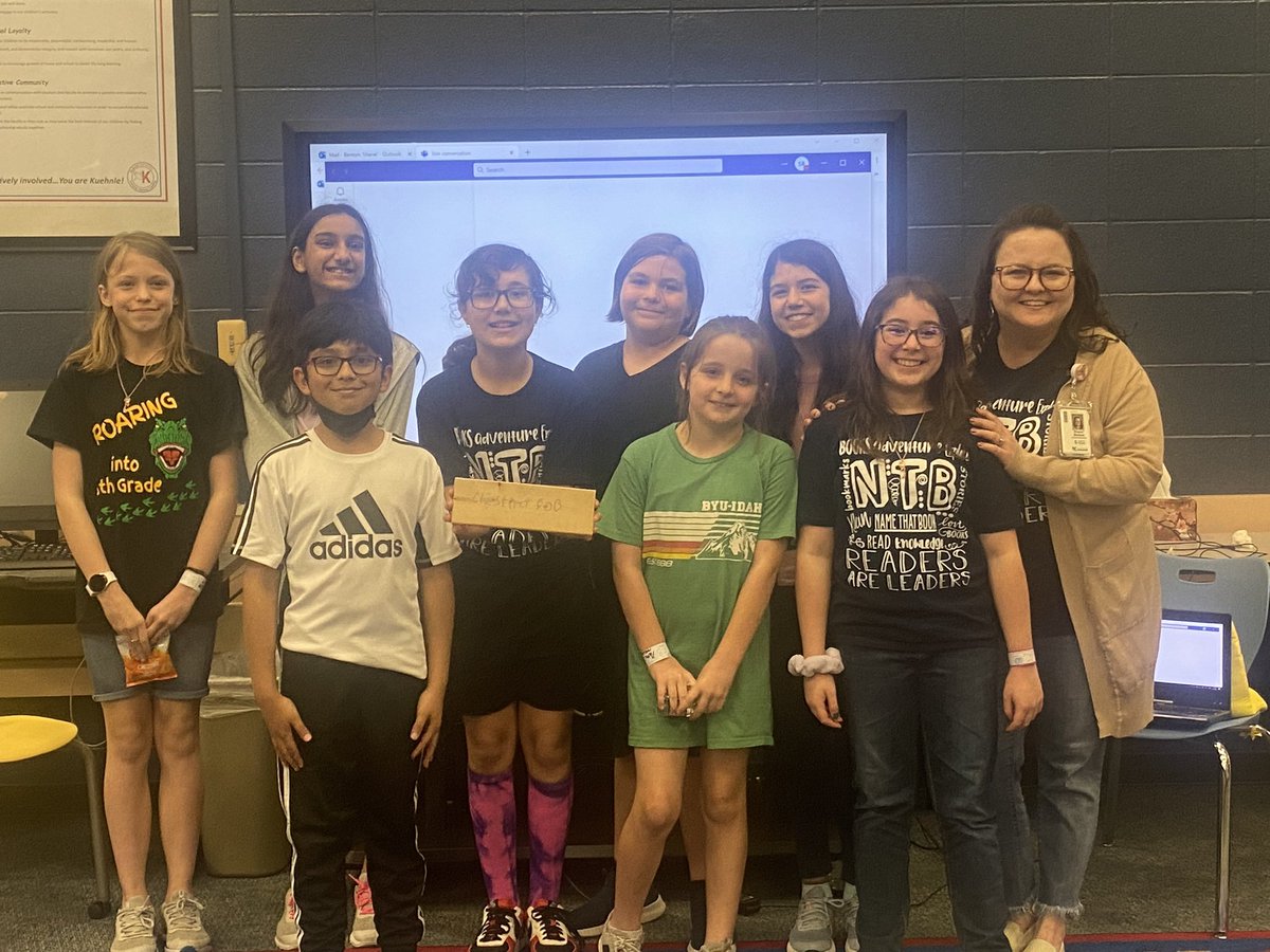 Shené Benton (@shene_benton) on Twitter photo Our Name That Book team is headed to the district competition! These students are readers and leaders. Way to go, team Koalas Break the Universe! 🐨🌎📚 <a href="/KuehnleKISD/">Kuehnle Elementary</a> <a href="/kuehnle_library/">Kuehnle Library</a> <a href="/KleinISD/">Klein ISD</a> <a href="/KleinLibraries/">Klein ISD Libraries</a> Our Name That Book team is headed to the district competition! These students are readers and leaders. Way to go, team Koalas Break the Universe! 🐨🌎📚 <a href="/KuehnleKISD/">Kuehnle Elementary</a> <a href="/kuehnle_library/">Kuehnle Library</a> <a href="/KleinISD/">Klein ISD</a> <a href="/KleinLibraries/">Klein ISD Libraries</a>