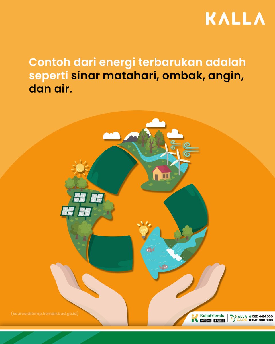 KallaGroup_ID's tweet photo. Kalla Friends udah pada familiar dengan energi terbarukan belum?
Kalau belum yuk kenalan dengan beberapa energi terbarukan berikut π
#KALLA #KallaforLife #PosoEnergy https://t.co/8MTMkKFWTA